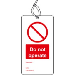 Safety Tag Do Not Operate Pack 10