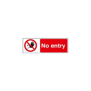 No Entry Safety Sign Self Adhesive Vinyl