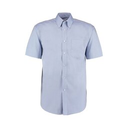 Kustom Kit  KK109 Mens Short Sleeve Oxford Shirt Light Blue