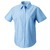 933F Ladies Short Sleeve Oxford Blouse Blue