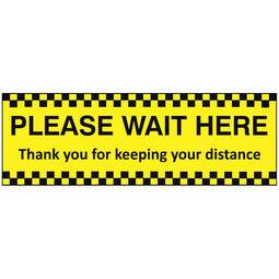 VCC.20B Please Wait Here Thank You - 3MM x 600MM x 200MM