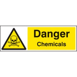 Danger Chemicals (Rigid Plastic,300 X 100mm)