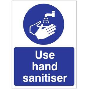 HYB.11W Use Hand Sanitiser - 150MM x 200MM