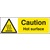 Caution Hot Surface (Rigid Plastic,300 X 100mm)