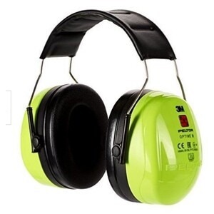 3M PELTOR Optime III Ear Muffs Headband SNR 31dB High Visibility Green
