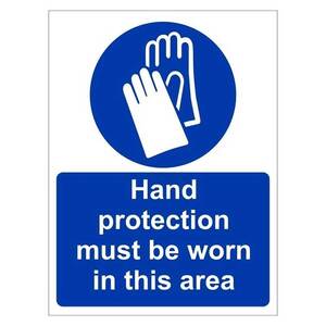 MAP.42W Hand Protection Must Be Worn - 150MM x 200MM
