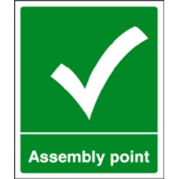 Assembly Point Safety Sign Rigid Plastic