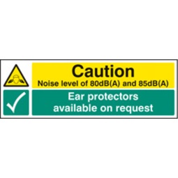 Noise Level 80db(a) & 85db(a) Ear Prot (Rigid Plastic,300 X 100mm)