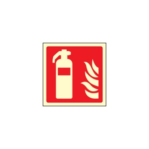 Fire Extinguisher Symbol (Self Adhesive Vinyl,100 X 100mm) (21018U)