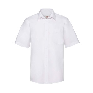 65116 Mens Short Sleeve Poplin Shirt White