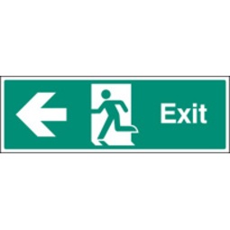 Exit Left (Rigid Plastic,300 X 100mm)