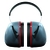 Sonis 3 Over Moulded Headband Dark Grey Cup/Ex-Vis Red Plate Ear Defenders