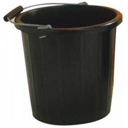 3 Gallon Plastic Black Bucket
