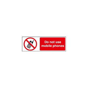 Do Not Use Mobile Phones (Self Adhesive Vinyl,200 X 150mm)