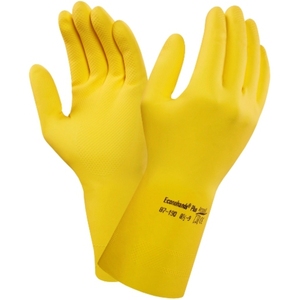 Ansell 87-190 Econohand Natural Rubber Latex Glove Yellow 