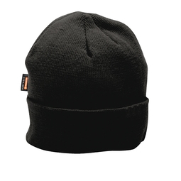 Portwest B013  Beanie Knitted Thermal Lined Hat Black