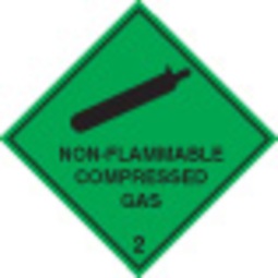 Non-flammable Compressed Gas 2 (Self Adhesive Vinyl,100 X 100mm)